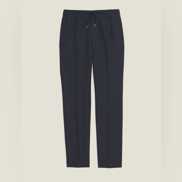 NWT Sandro Smart Cotton Linen Trousers Size US 34 EU 42 Navy Blue - Picture 3 of 15